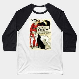 CLINIQUE CHERON Animal Clinic by Theophile Steinlen c1905 Vintage Advertising Art Baseball T-Shirt